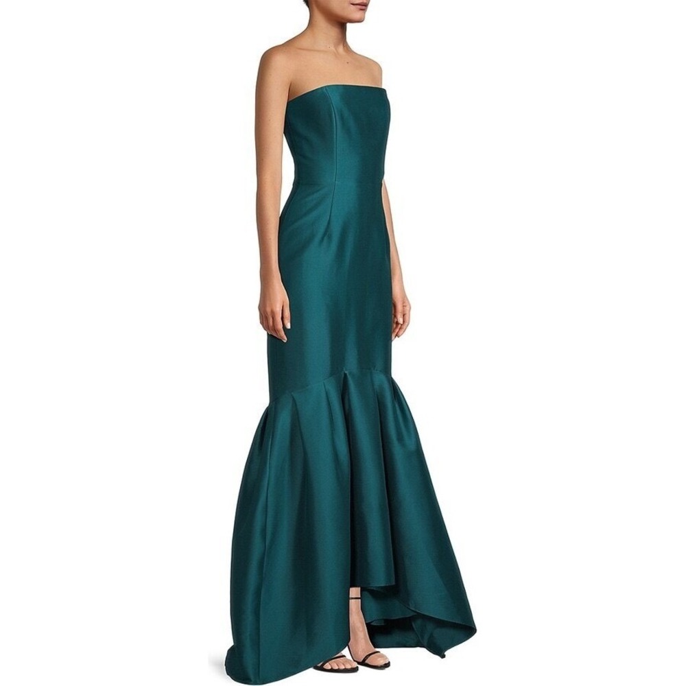 Sachin + Babi Teal Strapless Gown - Picture 4 of 8